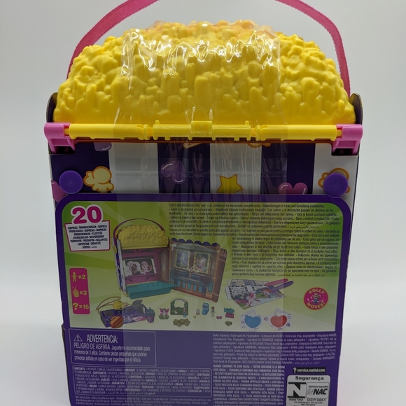 Polly Pocket UN-BOX-IT Popcorn Movie Theater PLAYSET 20 Surprises To Unbox BNIB - Picture 2 of 3